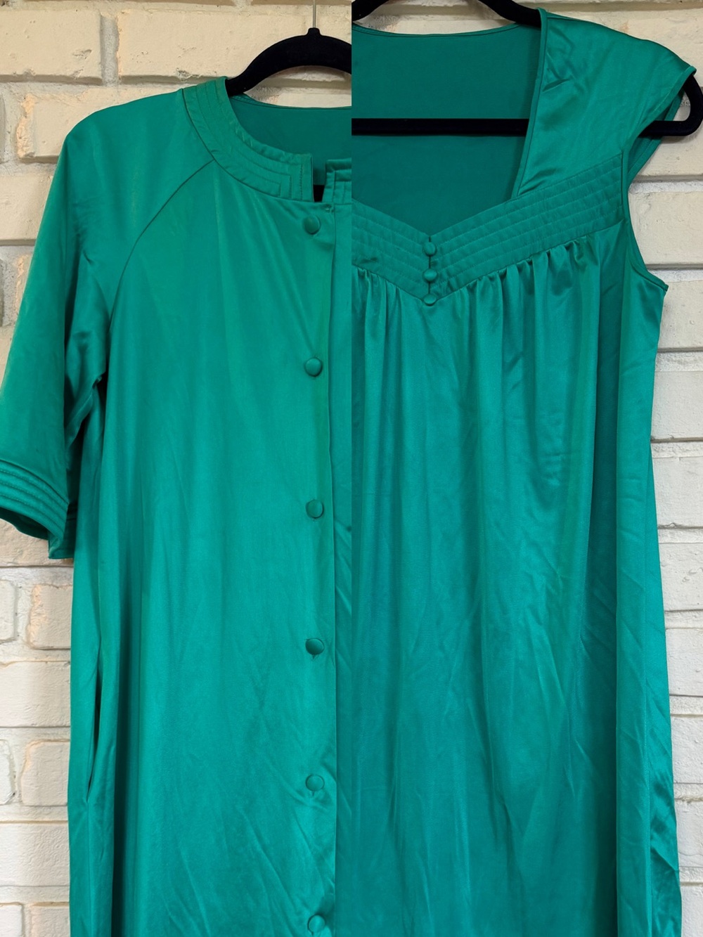 Emerald Green Women's Sleeveless Pleated Yoke Sleep Set